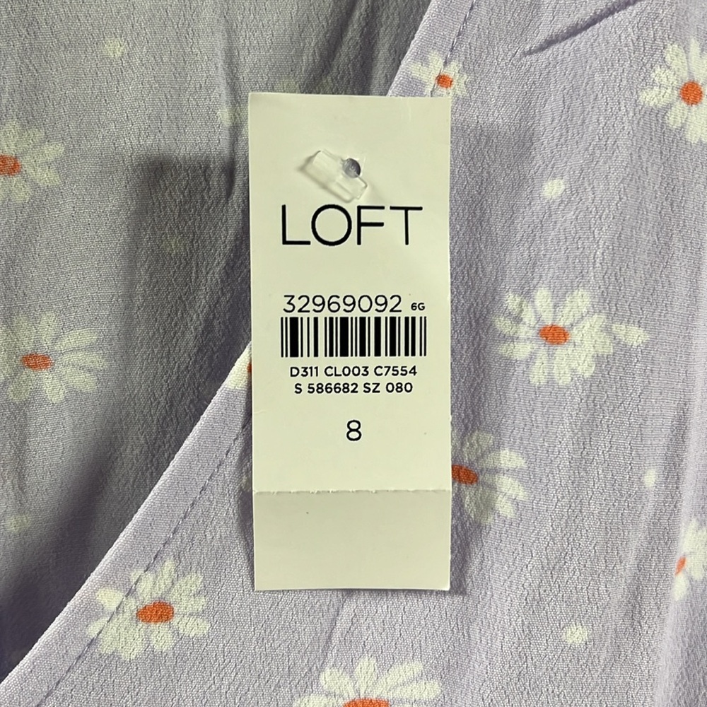 Ann Taylor Lavender Floral Print Blouse - Picture 2 of 5